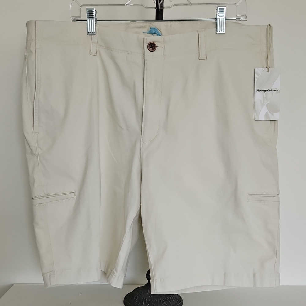 Tommy Bahama Cream Cargo Shorts for Men